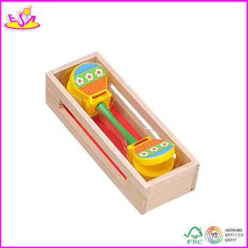 Juguete 2014 de Castanet de madera superventas, juguete nuevo y popular de las castañuelas de madera, juguete Castanets de madera de los mini niños W07I038